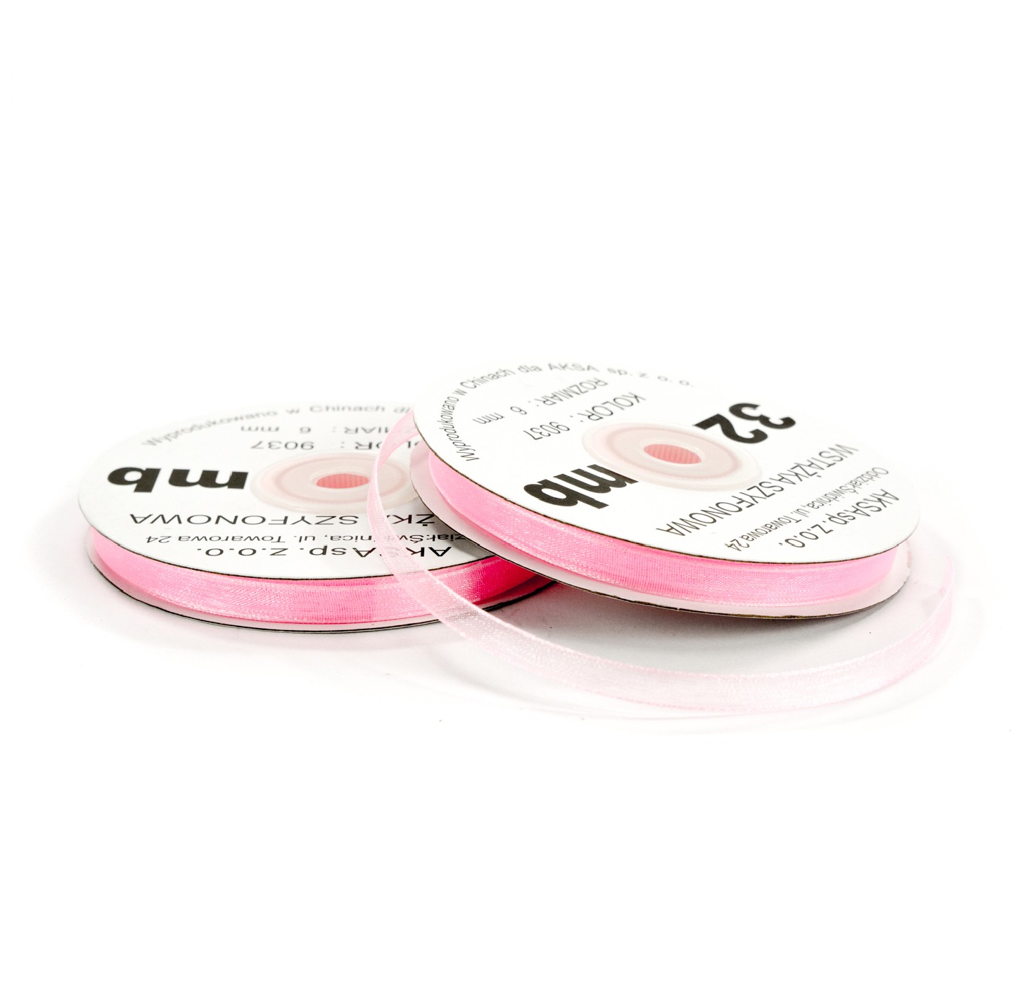 6mm WO9037 Chiffon Organza Ribbon Light Pink 32mb 6mm WO9037 Chiffon Organza Ribbon Light Pink 32mb