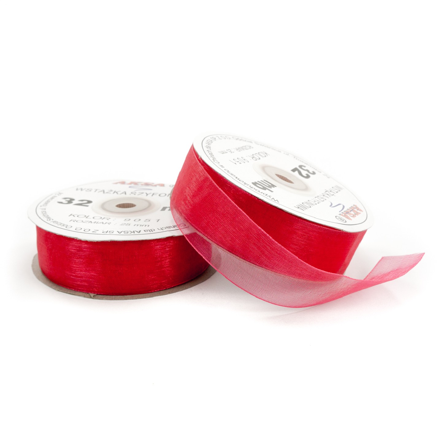 25mm WO9051 Chiffon Organza Ribbon Amaranth 32mb 25mm WO9051 Chiffon Organza Ribbon Amaranth 32mb