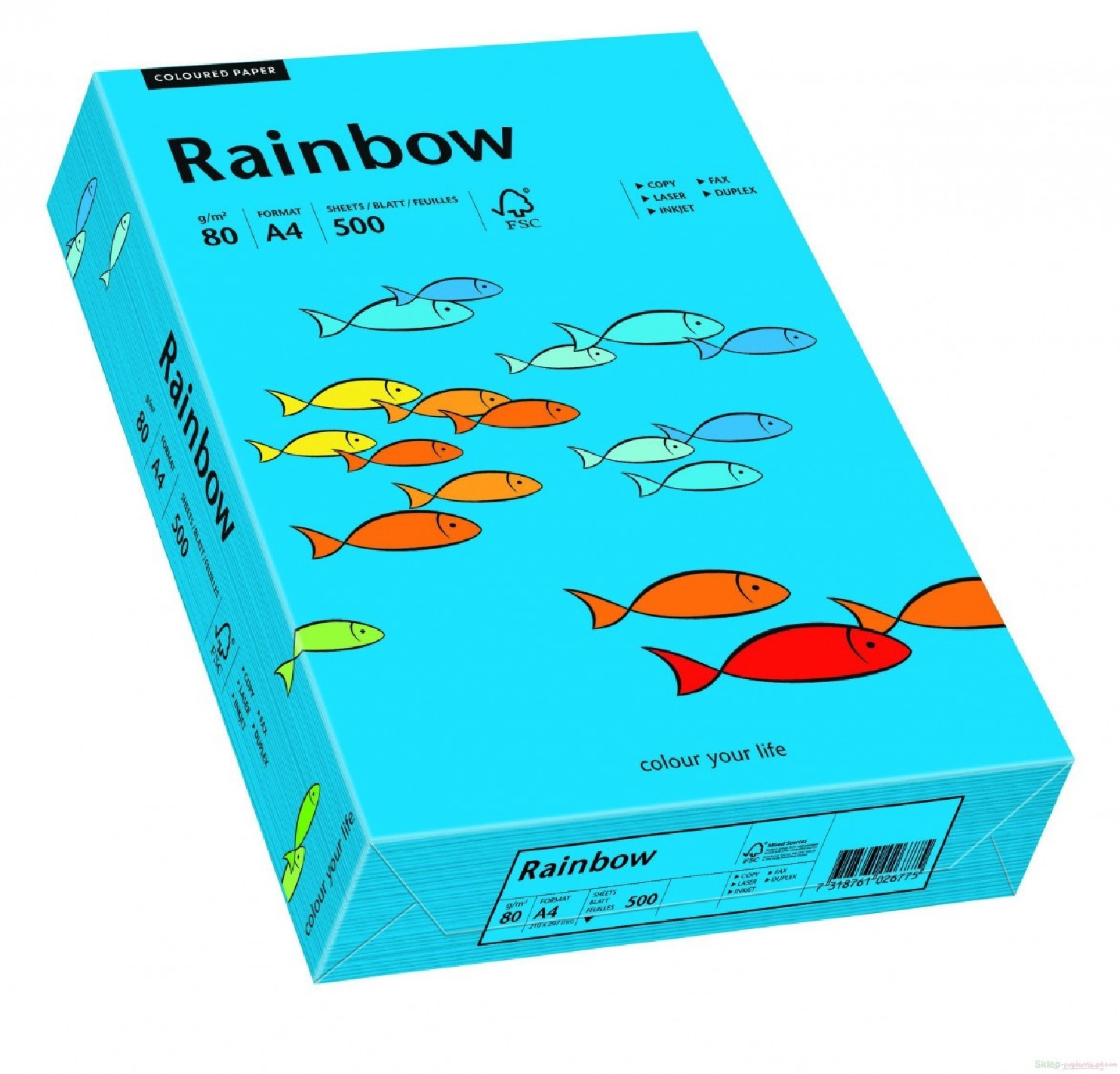 Rainbow 80g R88 dark blue paper pack. 500A4 Rainbow 80g R88 dark blue paper pack. 500A4