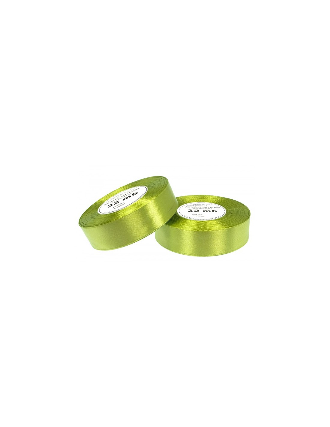 25mm WS8078 Satin Ribbon Green Apple 32mb 25mm WS8078 Satin Ribbon Green Apple 32mb