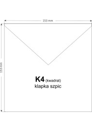 Koperta ozdobna kwadratowa ekologiczna K4 NK Keaykolour Prune Delta fioletowa 120g