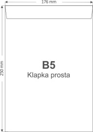 Koperta listowa B5 HK biała 50szt.