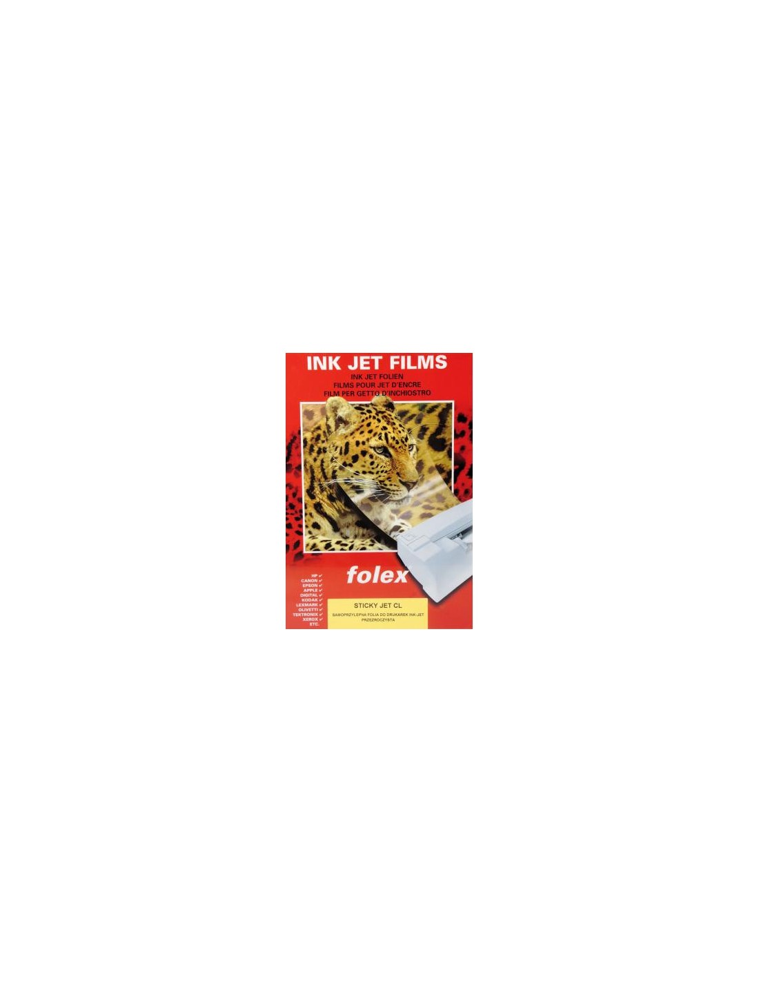FOLEX SIVK Transparent self-adhesive foil for inkjet printers pack. 1A4 FOLEX SIVK Transparent self-adhesive foil for inkjet printers pack. 1A4