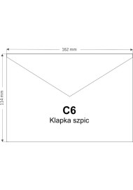 Koperta ozdobna gładka przezroczysta C6 BK Golden Star delta biała 110g