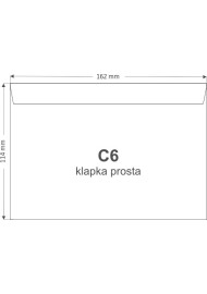 Koperta listowa C6 HK 90g biała 1000szt.