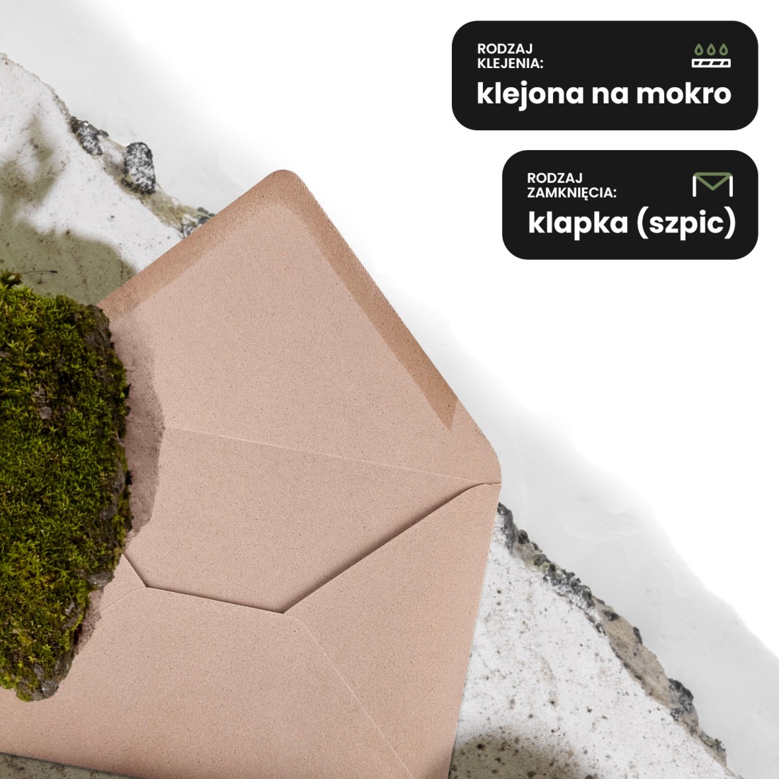 Koperta ozdobna gładka kolorowa ekologiczna B6 NK Crush Almond jasna brązowa 120g Koperta ozdobna gładka kolorowa ekologiczna B6 NK Crush Almond jasna brązowa 120g
