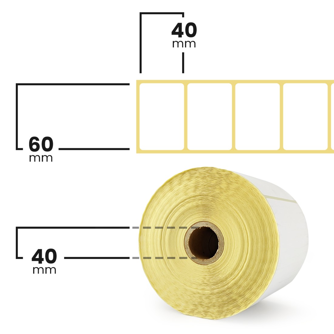 Etykiety termiczne 60x40mm 1000szt Etykiety termiczne 60x40mm 1000szt