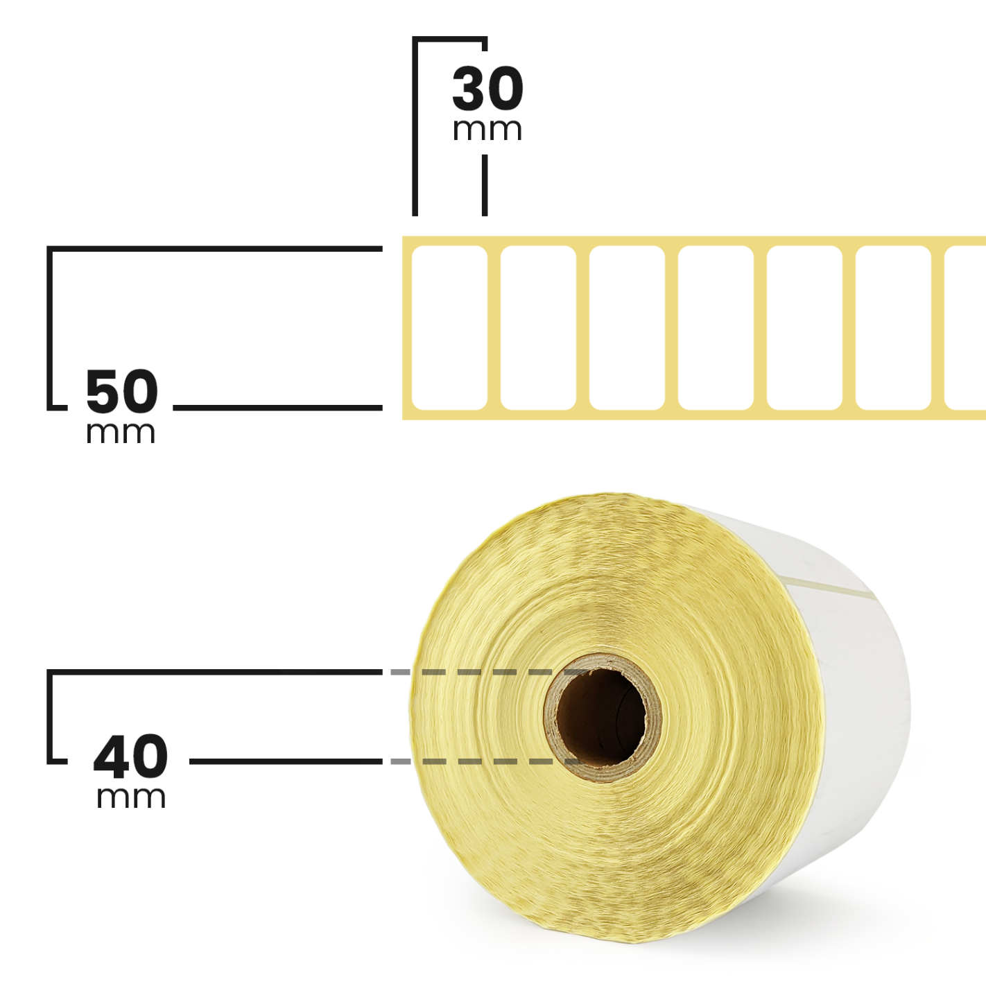 Etykiety termiczne 50x30mm 1000szt Etykiety termiczne 50x30mm 1000szt