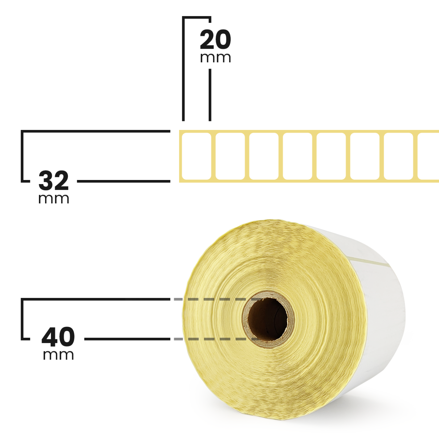Etykiety termiczne 32x20mm 2000szt Etykiety termiczne 32x20mm 2000szt