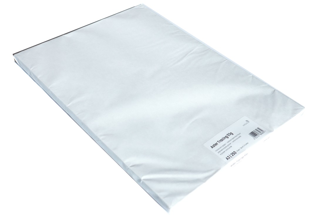 Papier Aster Tracing 93g kalka biała półprzezroczysta transparentna 250A3 Papier Aster Tracing 93g kalka biała półprzezroczysta transparentna 250A3