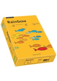 Papier ozdobny gładki kolorowy Rainbow 160g R22 jasny pomarańczowy pak 250A4