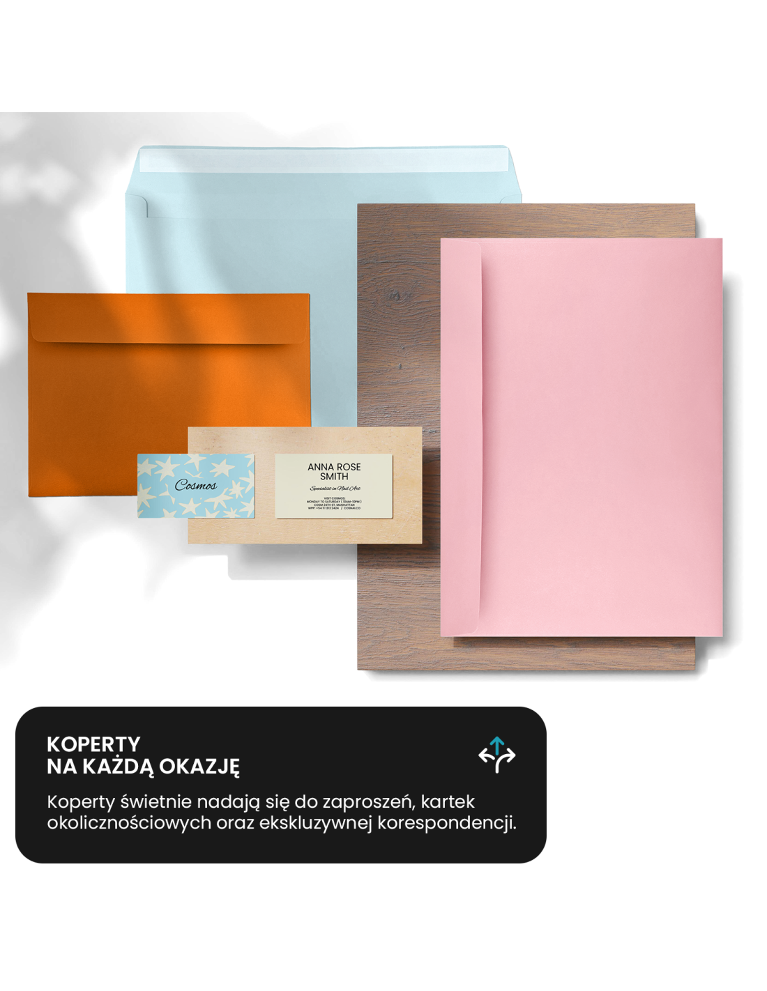 Koperta ozdobna gładka kolorowa C4 22,9x32,4 HK Design jasna niebieska 120g