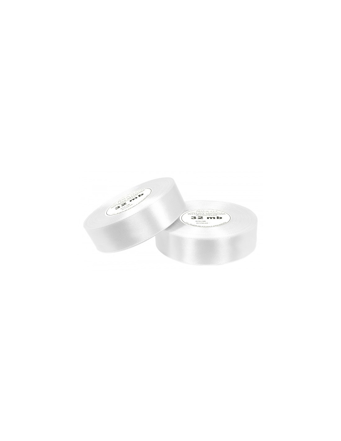 12mm WS8002 Satin Ribbon White 32mb 12mm WS8002 Satin Ribbon White 32mb