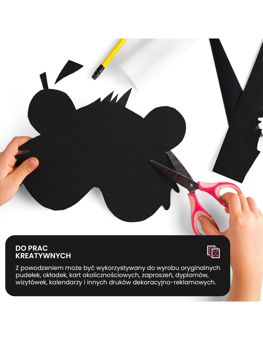 Papier ozdobny gładki Kaskad 225g Raven Black 64x90 Papier ozdobny gładki Kaskad 225g Raven Black 64x90