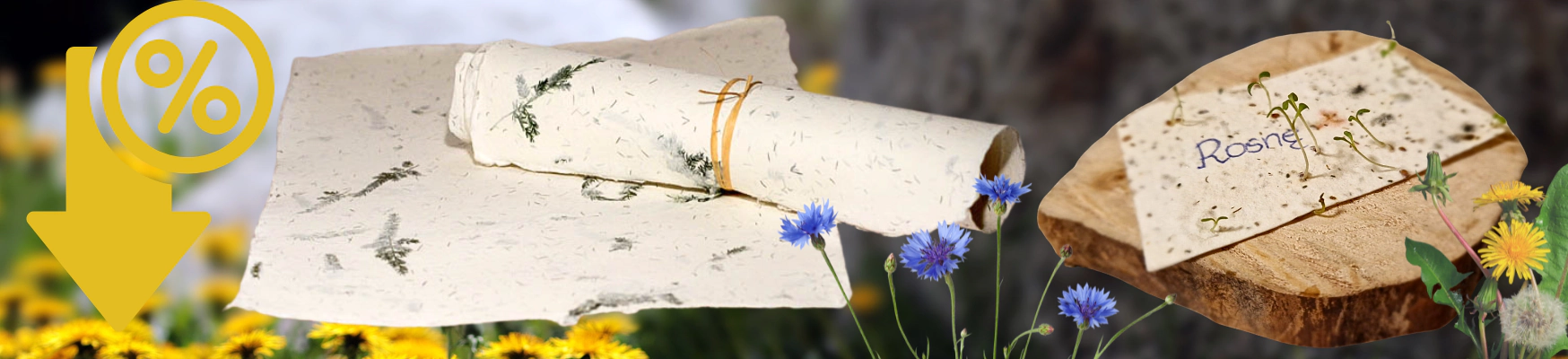 Handmade and growing papers